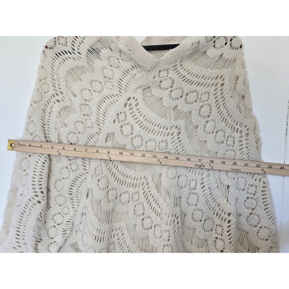 Sleeping On Snow Poncho Womens One Size Anthropologie Boho Knit Artsy Soft Cozy - Picture 6 of 8